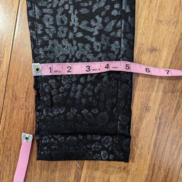 YMI Hide Your Muffin Top Skinny High Rise Black Cheetah Pants Stretchy - Picture 9 of 13